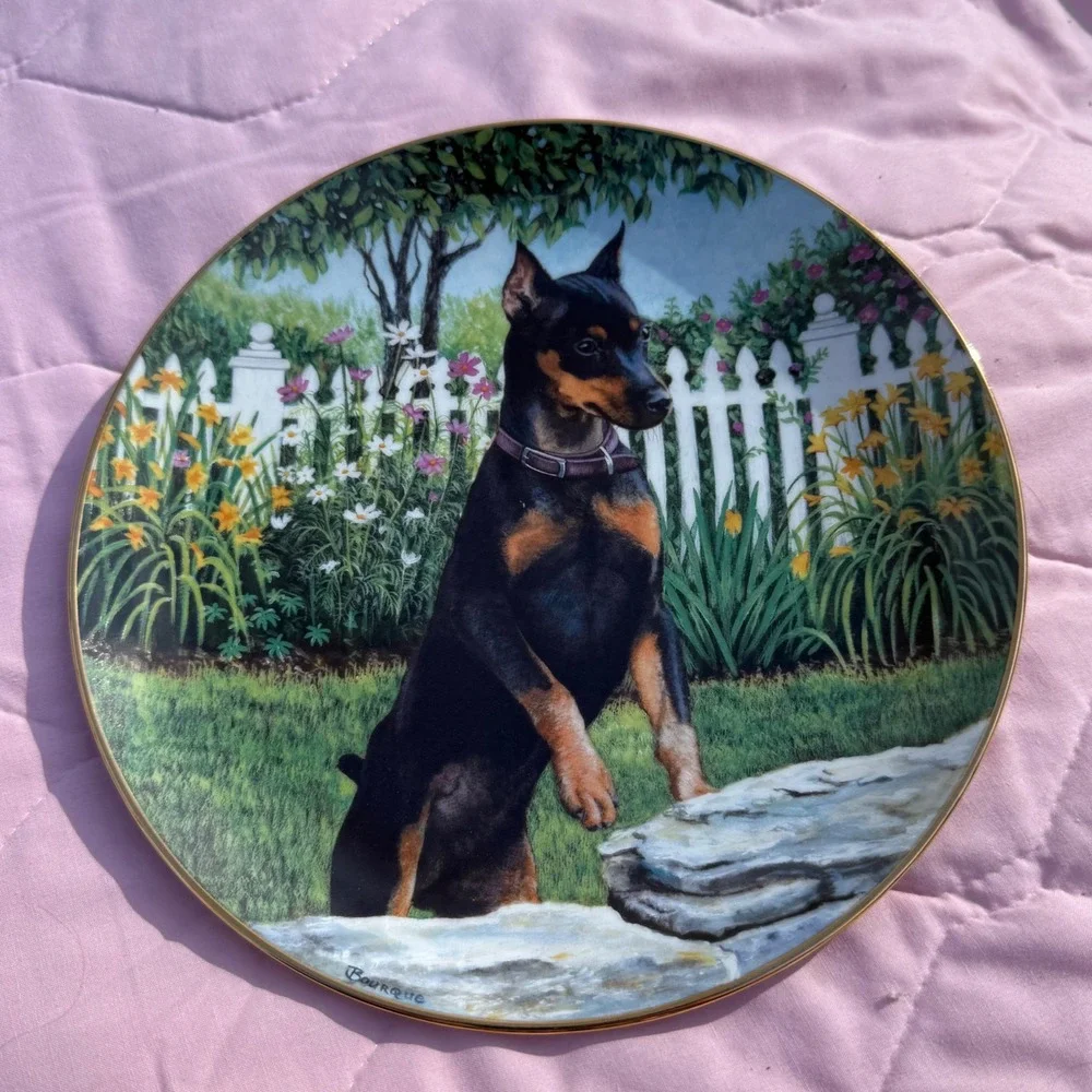 Danbury Mint Miniature Pinschers Plate 